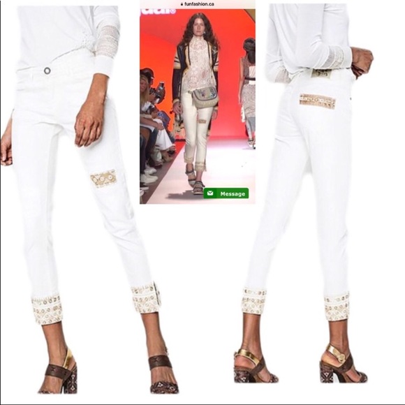 desigual white jeans